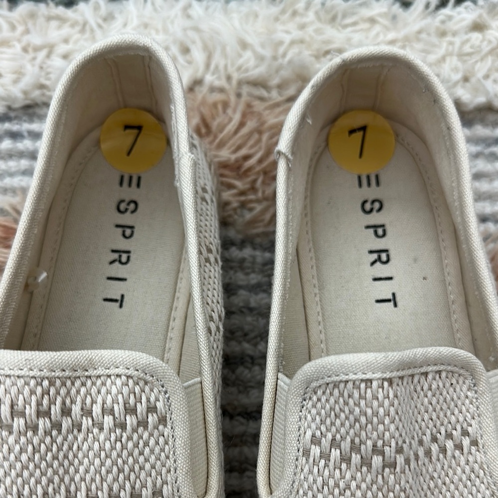 Esprit Beige/Cream Slip-On Espadrilles - Picture 2 of 8